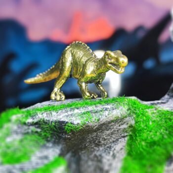Handcrafted Brass T-Rex  Elegant Miniature Dinosaur Sculpture, Bold Desk Display, High-End Gift for History & Prehistory Admirers
