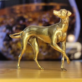 Elegant Brass Dog Figurine - Perfect Gift for Dog Lovers, Handcrafted Collectible