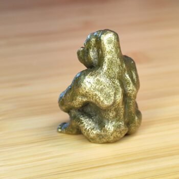 Alternative view of Brass Gorilla Figurine  Handcrafted Detailed Miniature, Collectible Knick-Knack, Unique Desk Decor, Gift Idea