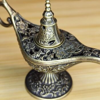 Alternative view of Brass Aladdin's Lamp Incense Holder  Compact Decorative Ornament for Relaxation