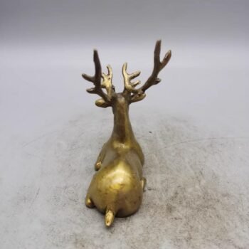 Alternative view of Handcrafted Brass Deer Figurine  Majestic Wildlife Home Decor, Thoughtful Gift for Collectors, Animal Lovers & Artistic Displays