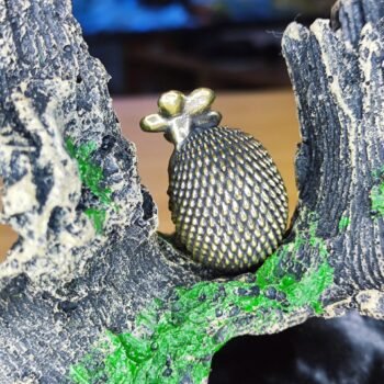 Alternative view of Brass Hedgehog Knick-Knack  Charming Decoration with Floral Accent