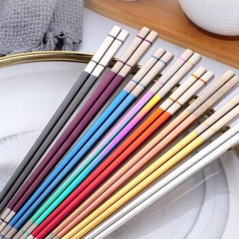 Personalized Stainless Steel Chopsticks: Engraved Sushi Dining Set