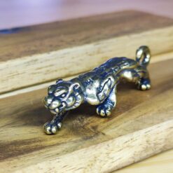 Brass Feng Shui Wealth Tiger – Crouching Pose, Symbol of Power & Continuous Prosperity - Image 3