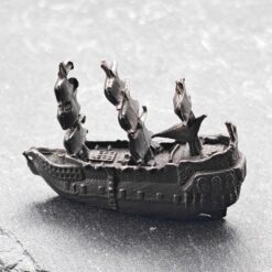 Brass Galleon Ship Miniature – Handcast Antique Pirate Vessel Sculpture - Image 6