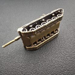 Brass Tank Figurine — Miniature Military Sculpture for Desk and Shelf Decor - Image 7