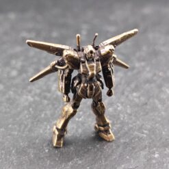 Alternative view of Brass Winged Mobile Suit Micro Figurine — Sci-Fi Mecha Diorama and Terrarium Sculpture
