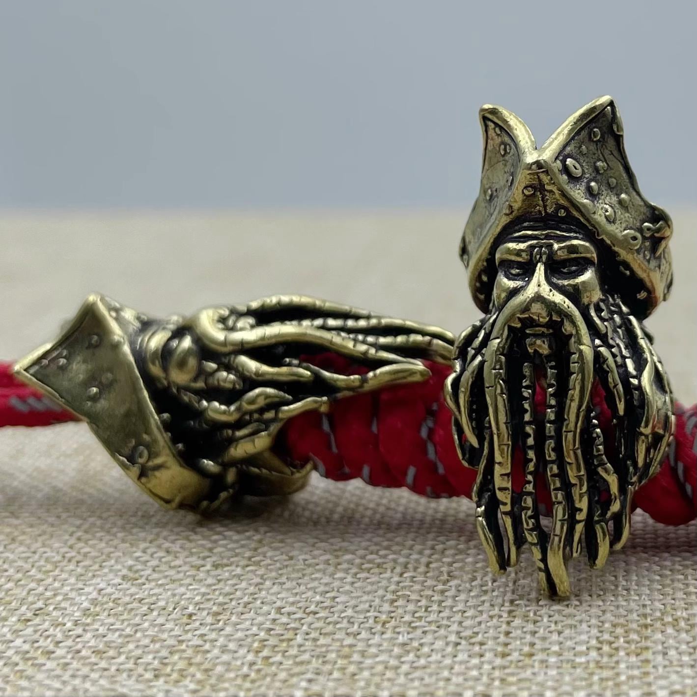 Handcrafted Deep Sea King Pirate Pendant - Unique Brass Accessory for DIY Projects - Image 5