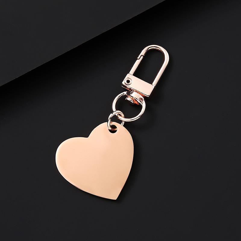 30mm Heart Tag with 34mm Stainless Clasp, Matte Gold Finish for DIY Craft Projects - Image 3
