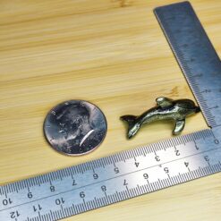 Brass Dolphin Figurine – Miniature Ocean Animal Sculpture for Aquarium, Shelf, Nautical Decor or Gift - Image 3