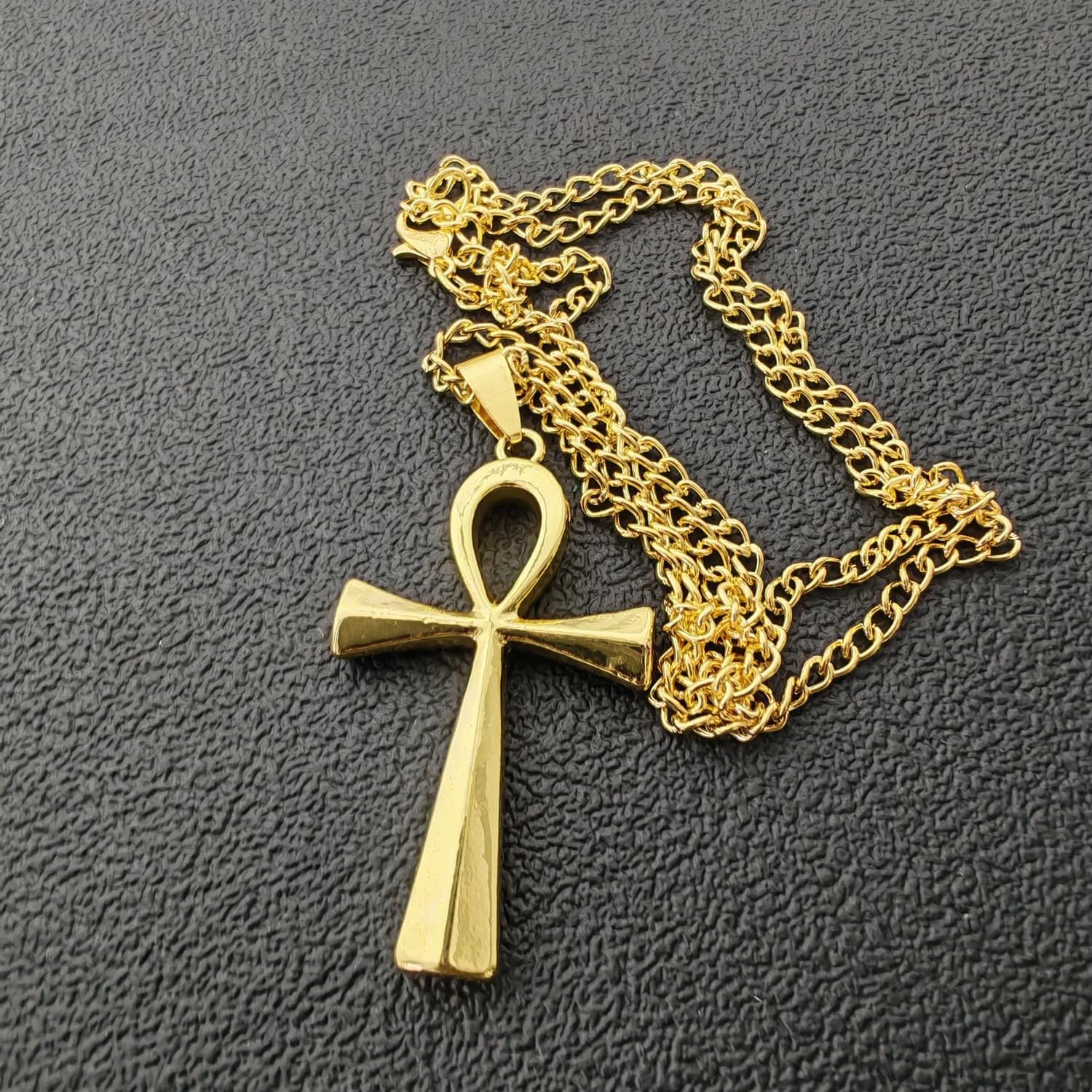 Ankh Cross Pendant Necklace – Ancient Egyptian Symbol | Metal Pendant with Stainless Steel Chain - Image 5