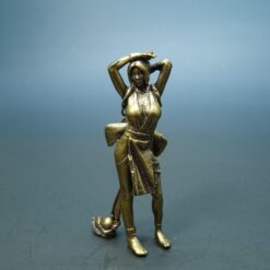Brass Elegant Figure Figurine — Traditional Beauty Sculpture & Cultural Desk Collectible - Image 3