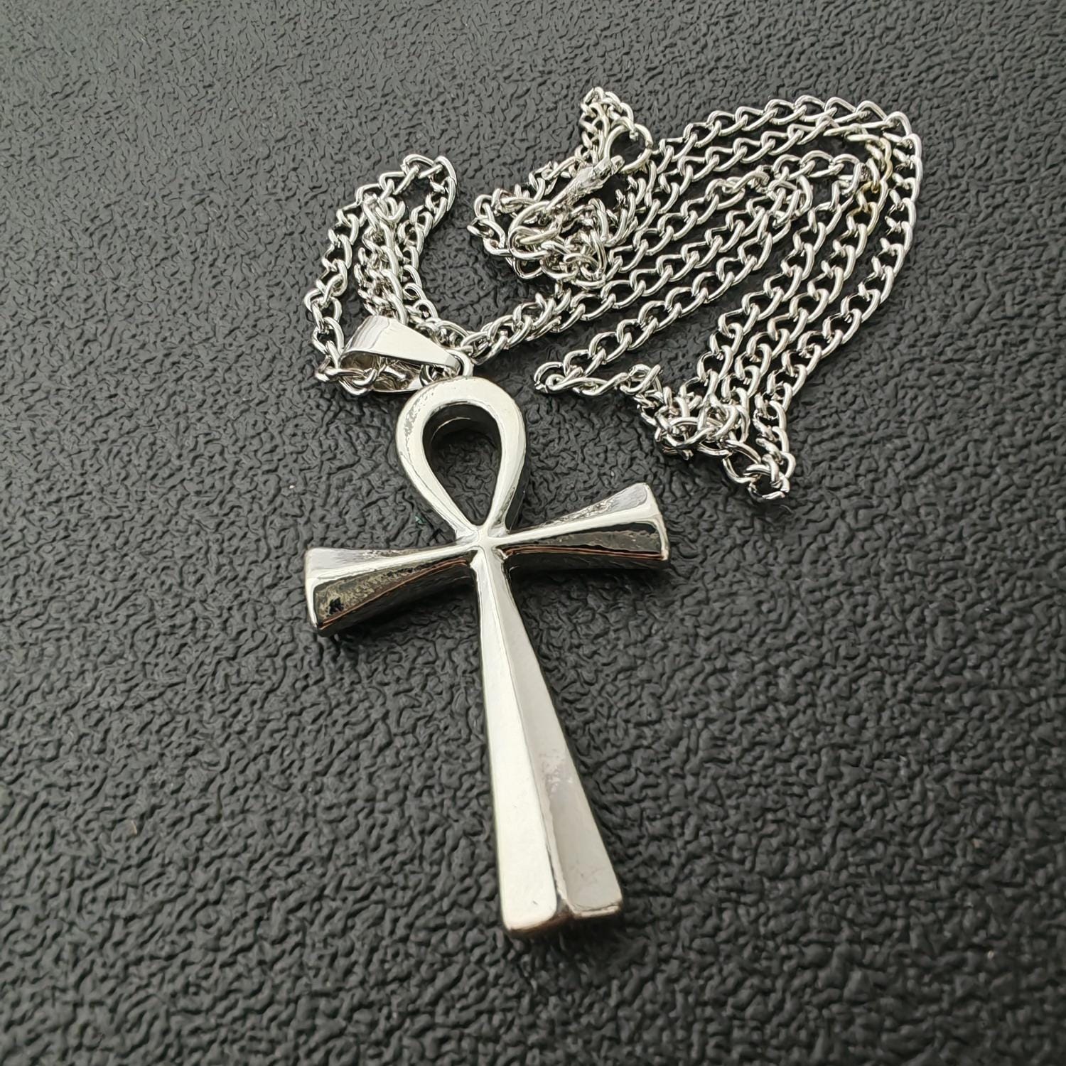 Ankh Cross Pendant Necklace – Ancient Egyptian Symbol | Metal Pendant with Stainless Steel Chain - Image 3
