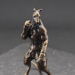 Brass Boxing Kangaroo Figurine — Fighter Stance Desk Sculpture for Combat Fans and Curious Collectors - Image 3