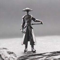 Brass Ronin Swordsman Figurine – Handcrafted Miniature Collectible - Image 4