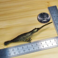 Alternative view of Brass Long-Beaked Bird Figurine – Elegant Decor Piece for Home, Desk, or Collecting