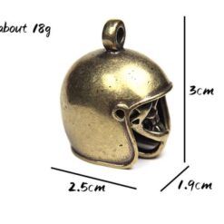 Brass Skull Rider Keychain – Punk Motorcycle Charm Pendant for Biker Gift, Bag Accessory or Collector Decor - Image 3