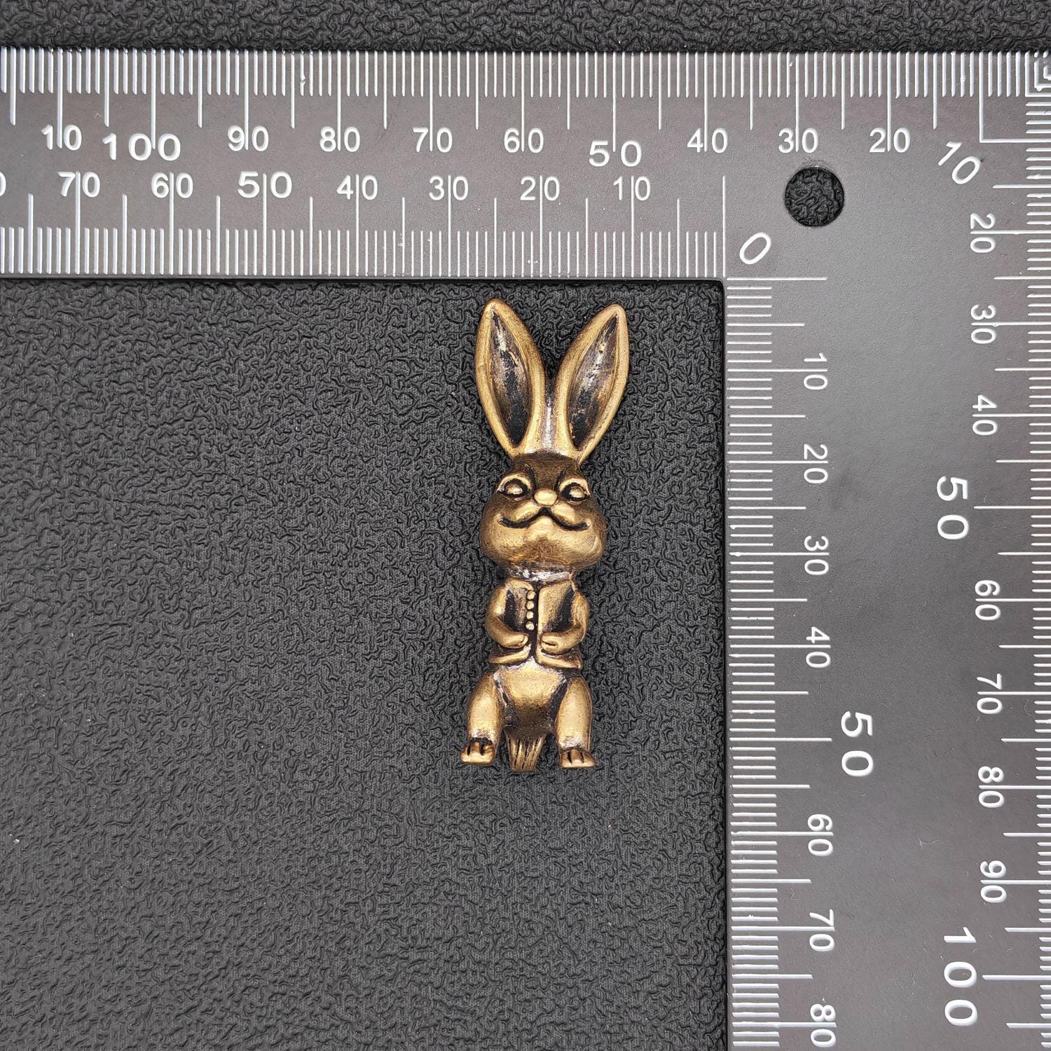 Brass Rabbit Figurine – Playful Solid Ornament - Image 5