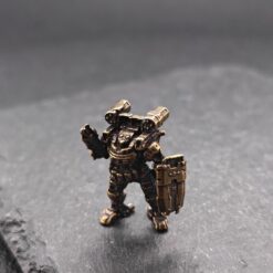 Brass Mech Warrior Miniature – Sci-Fi Robot Collectible for Terrarium, Diorama & Desktop - Image 6