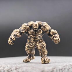 Brass Muscular Giant Figurine — Superhero Desk Sculpture & Collector Miniature - Image 5