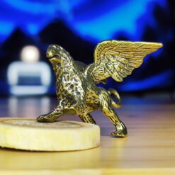 Brass Griffin Figurine – Mythical Dragon Desk Decor, Gamer Gift - Image 5