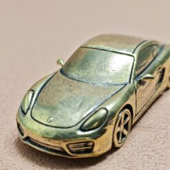 Brass Sports Car Figurine – Miniature Hollow-Cast Model for Desk Display or Car Enthusiast Gift