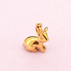 Rabbit Charm Pendant in 18K Gold Filled Color Stainless Steel for DIY Jewelry Making - Image 7