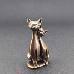 Brass Cat Figurine | Handmade Minimalist Sculpture | Collectible Gift - Image 5