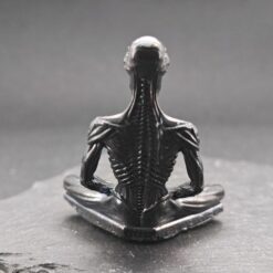 Alternative view of Brass Meditating Skeleton — Gothic Memento Mori Desk Sculpture for Dark Souls and Deep Thinkers