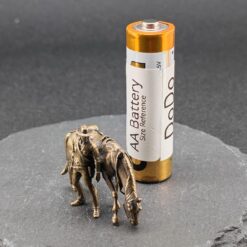 Brass Cowboy & Grazing Horse Scene — Western Miniature Diorama Sculpture & Collector Piece - Image 7