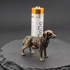 Brass Dog Figurine – Textured Fur Miniature Sculpture for Desk, Shelf, Animal Lover Gift or Home Decor - Image 5