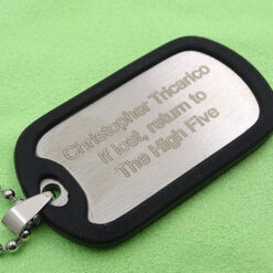 Alternative view of Custom Text Engrave Personalized Font Text Engrave Etch Steel Army Dog Tag Father's Day Gift Deployment Gift Birthday Gift