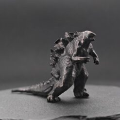 Brass Atomic Kaiju Titan Figurine — Giant Monster Desk Sculpture & Collector Miniature