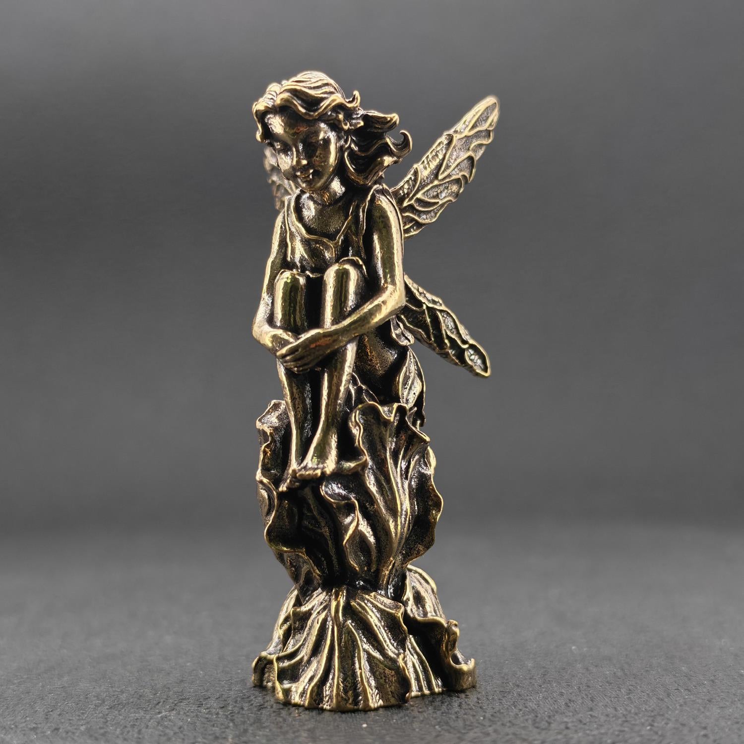 Brass Miniature Angel & Fairy Figurines – Choose Your Style (Six‑Wing, Winged, Little, Flower Fairy) - Image 5