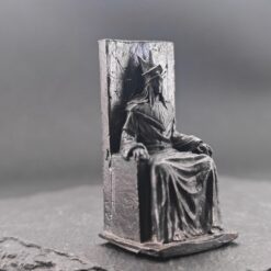 Brass Throne Figurine – Crowned Ruler, Handcrafted Dark Fantasy Collectible - Image 5