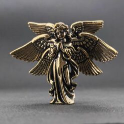 Brass Six‑Wing Angel Figurine – Miniature Sculpture Ornament