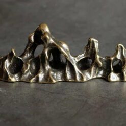 Brass Casted Mountain Rockery Paper Weight  Fish Tank Decor Aquarium  Desk Accessorym, knick-knacks