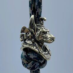 Brass Anubis Pendant - Egyptian EDC Charm for Paracord or Keychains - Image 3