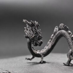 Brass Five Elements Dragon Figurine — Miniature Oxidised Sculpture for Terrarium, Aquascape, and Micro World Display - Image 10