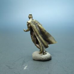 Brass Flying Superhero Figurine — Caped Hero Desk Sculpture & Comic Collector Miniature - Image 5
