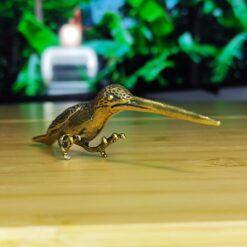 Brass Long-Beaked Bird Figurine – Elegant Decor Piece for Home, Desk, or Collecting