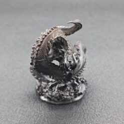 Brass Coiled Dragon Figurine — Oxidised Black Zodiac Sculpture for Desk, Feng Shui, and Collector Display - Image 9