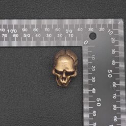 Brass Skull Figurine — Miniature Gothic Sculpture for Desk and Shelf Decor - Image 5