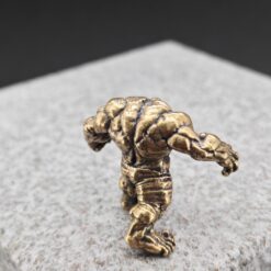 Alternative view of Brass Muscular Giant Figurine — Superhero Desk Sculpture & Collector Miniature