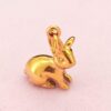 Rabbit Charm Pendant in 18K Gold Filled Color Stainless Steel for DIY Jewelry Making