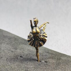 Brass Ballerina Figurine — Miniature Lost-Wax Cast Dance Sculpture for Ballet Lovers and Collectors - Image 4