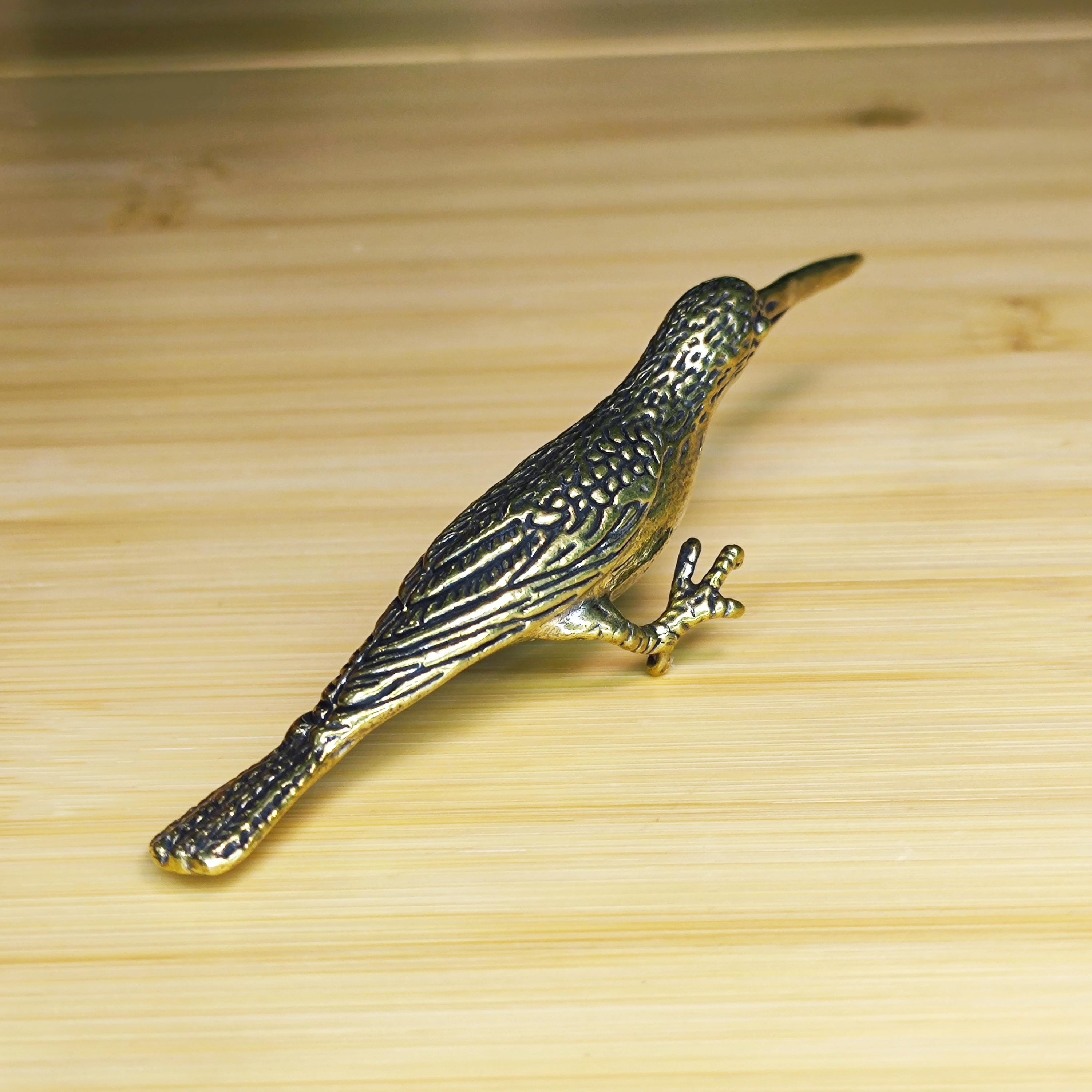 Brass Long-Beaked Bird Figurine – Elegant Decor Piece for Home, Desk, or Collecting - Image 7