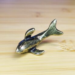 Brass Dolphin Figurine – Miniature Ocean Animal Sculpture for Aquarium, Shelf, Nautical Decor or Gift - Image 6