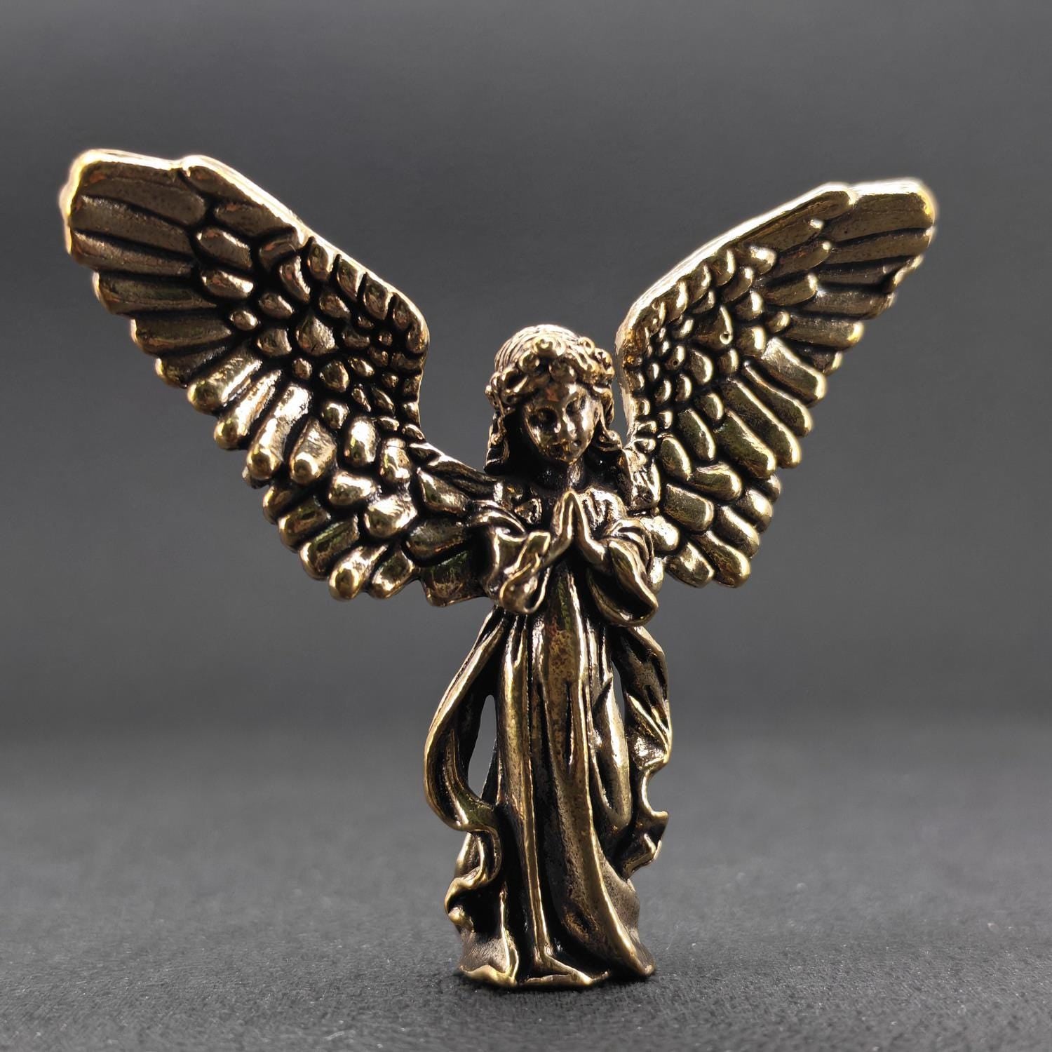 Brass Miniature Angel & Fairy Figurines – Choose Your Style (Six‑Wing, Winged, Little, Flower Fairy) - Image 3