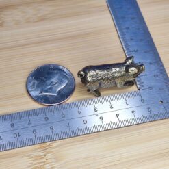 Alternative view of Handcrafted Brass Pig Figurine – Miniature Animal Sculpture for Desk, Shelf, Farmhouse Decor or Collectible Gift